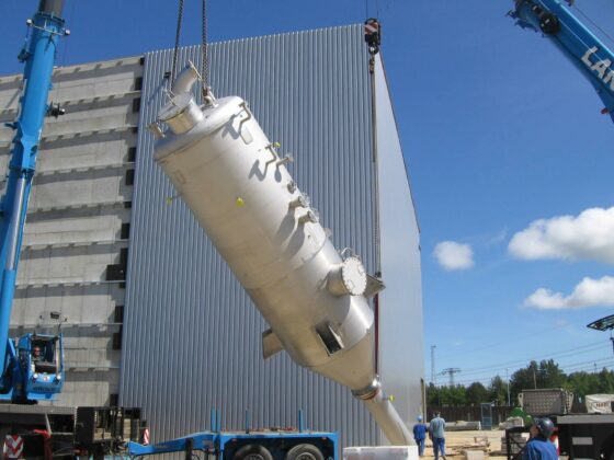 Erection of the evaporator